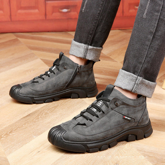 Cadeau d'hiver 💝 Sneakers masculins en cuir avec alimentation en fourrure synthétique✨Livraison gratuite