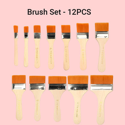 Ensemble de Pinceaux pour Peintures, Taches, Vernis, Colles