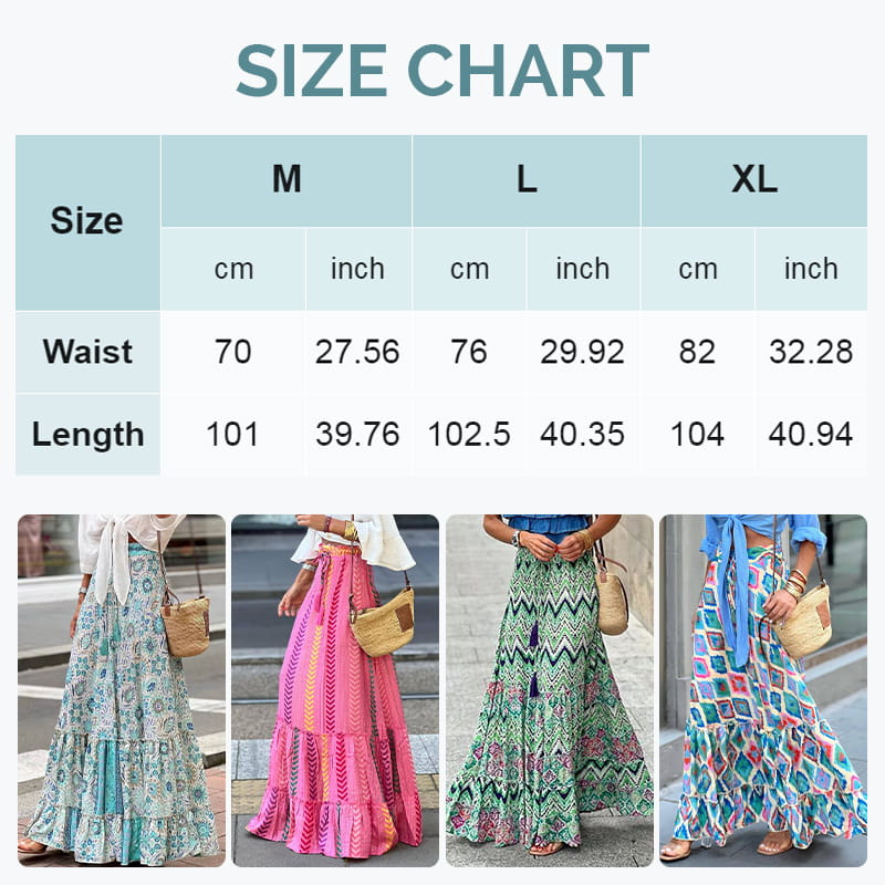 Hot sale 50% discount🔥Summer holiday printed half long skirt