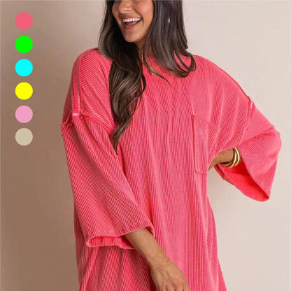 🌟2024 New High Neck Urban Ribbed Women's Top