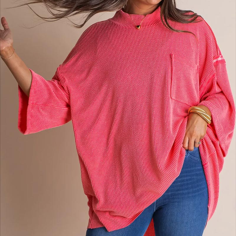 🌟2024 New High Neck Urban Ribbed Women's Top