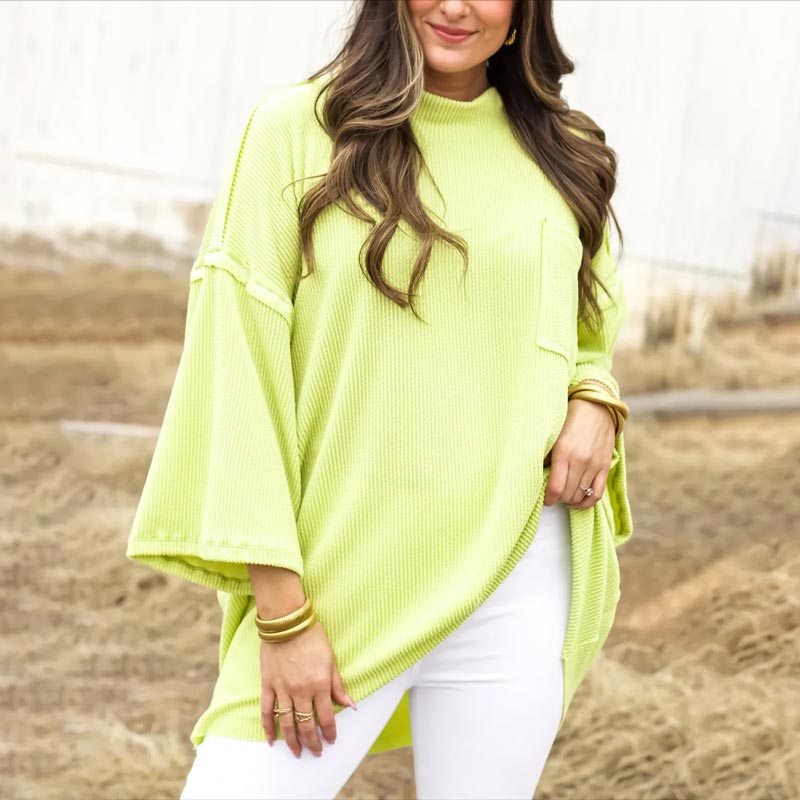 🌟2024 New High Neck Urban Ribbed Women's Top