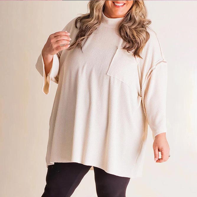 🌟2024 New High Neck Urban Ribbed Women's Top