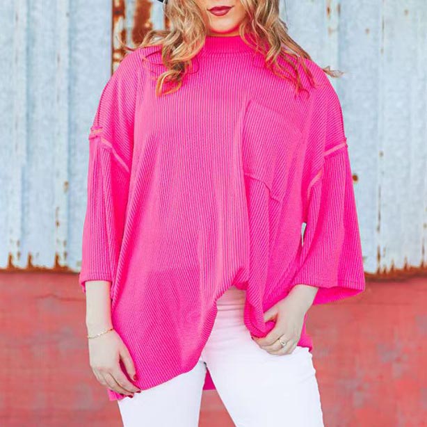 🌟2024 New High Neck Urban Ribbed Women's Top