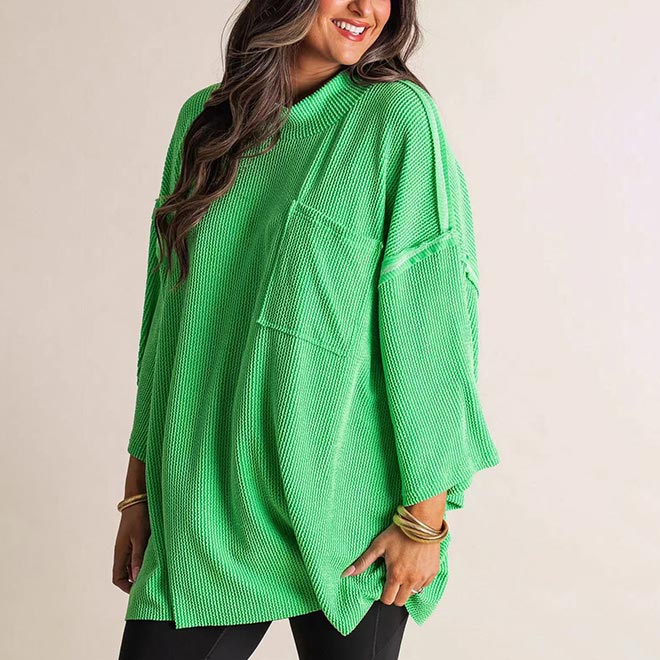 🌟2024 New High Neck Urban Ribbed Women's Top