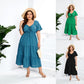 Robe à plusieurs niveaux de poche à cordon pour femmes