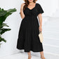 Robe à plusieurs niveaux de poche à cordon pour femmes