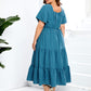 Robe à plusieurs niveaux de poche à cordon pour femmes