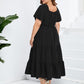 Robe à plusieurs niveaux de poche à cordon pour femmes