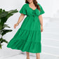 Robe à plusieurs niveaux de poche à cordon pour femmes