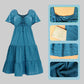 Robe à plusieurs niveaux de poche à cordon pour femmes