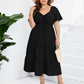 Robe à plusieurs niveaux de poche à cordon pour femmes