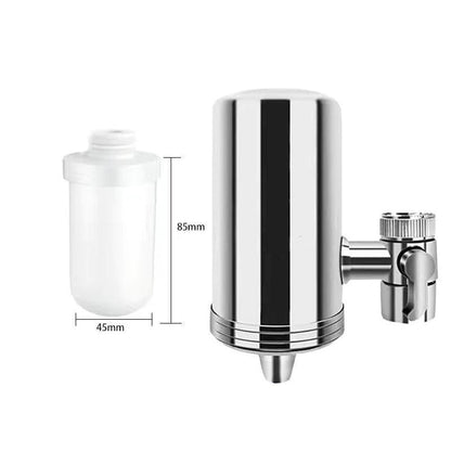 🔥Purificateur d'eau pour robinet domestique en acier inoxydable sans installation