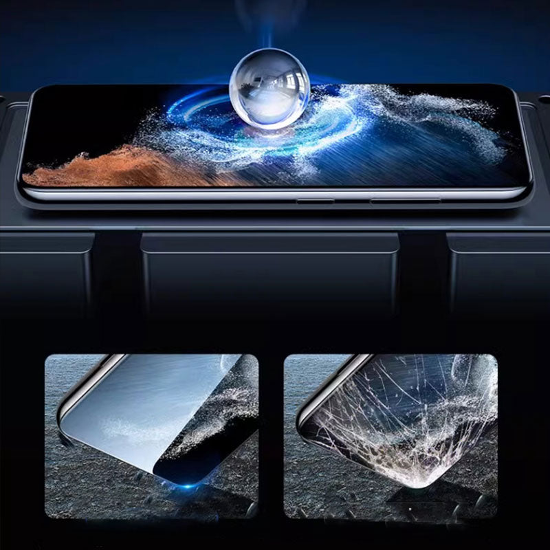 Protecteur d'écran en verre trempé HD / anti-pipe 4k avec installation de l'élimination de la poussière automatique pour Samsung