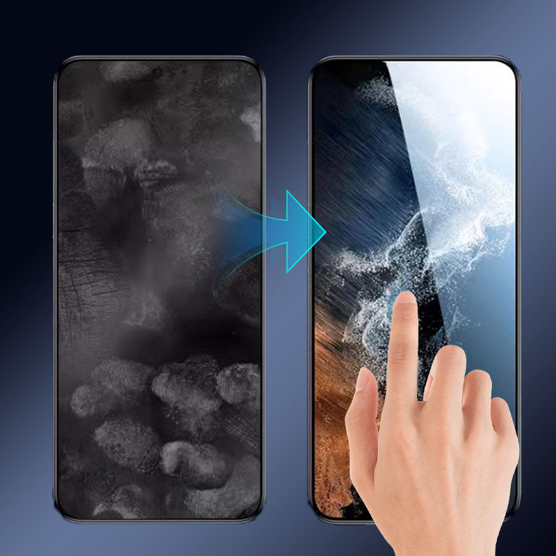 Protecteur d'écran en verre trempé HD / anti-pipe 4k avec installation de l'élimination de la poussière automatique pour Samsung