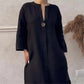 ROBE DÉCONTRACTÉE EN COTON ET LIN BOUTONNÉ