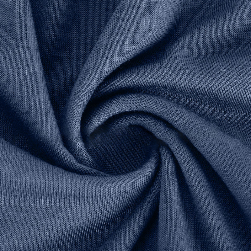 Robe à col rond plissée de couleur unie pour femmes
