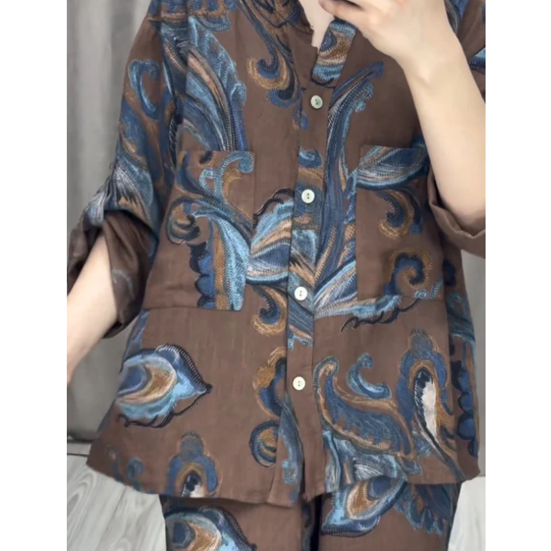 💃Ensemble chemise et pantalon deux pièces pour femmes