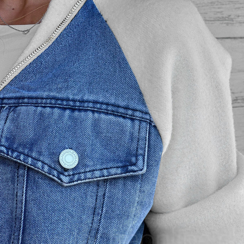 🌸2024 Promotion automne 49%OFF🌸Veste en denim à fermeture éclair pour femme