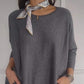 Top en tricot ample à col rond pour femmes