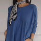 Top en tricot ample à col rond pour femmes