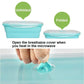 Récipient en silicone pliable pour la conservation des aliments
