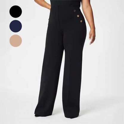 🔥2026 - Vente chaude 🔥Pantalon à jambe large avec bouton de contrôle du ventre parfait