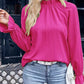 💞Women's Autumn Solid Ruffle Long-Sleeve Jacquard Top
