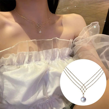 ⏰49% de réduction pour une durée limitée✨Superbe Collier à Pendentif en Perle✨