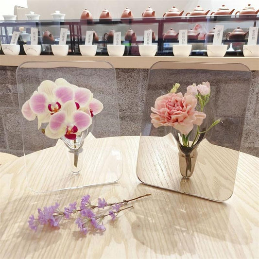 🌹 50 % DE RÉDUCTION MAINTENANT ! 🖼️ Vase à fleurs transparent en forme de cadre photo – Fixation murale et gain de place – Design unique, parfait pour les fleurs séchées ou fraîches – Décoration élégante pour la maison ou le bureau ✨