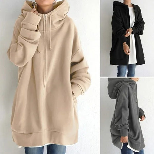 【🔥🔥🔥Livraison gratuite pour 2 pièces】Sweat à capuche zippé automne/hiver pour femmes avec capuche