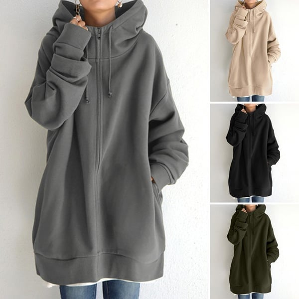 【🔥🔥🔥Livraison gratuite pour 2 pièces】Sweat à capuche zippé automne/hiver pour femmes avec capuche