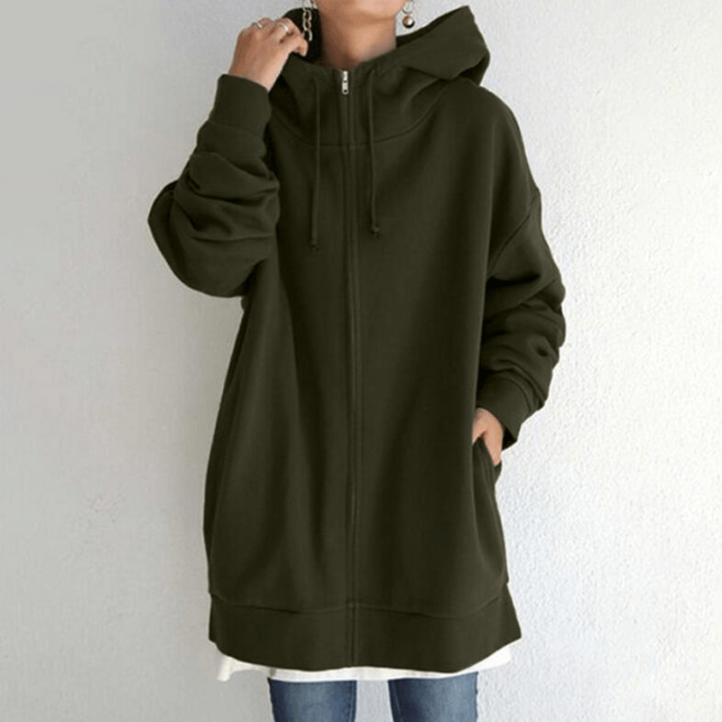 【🔥🔥🔥Livraison gratuite pour 2 pièces】Sweat à capuche zippé automne/hiver pour femmes avec capuche