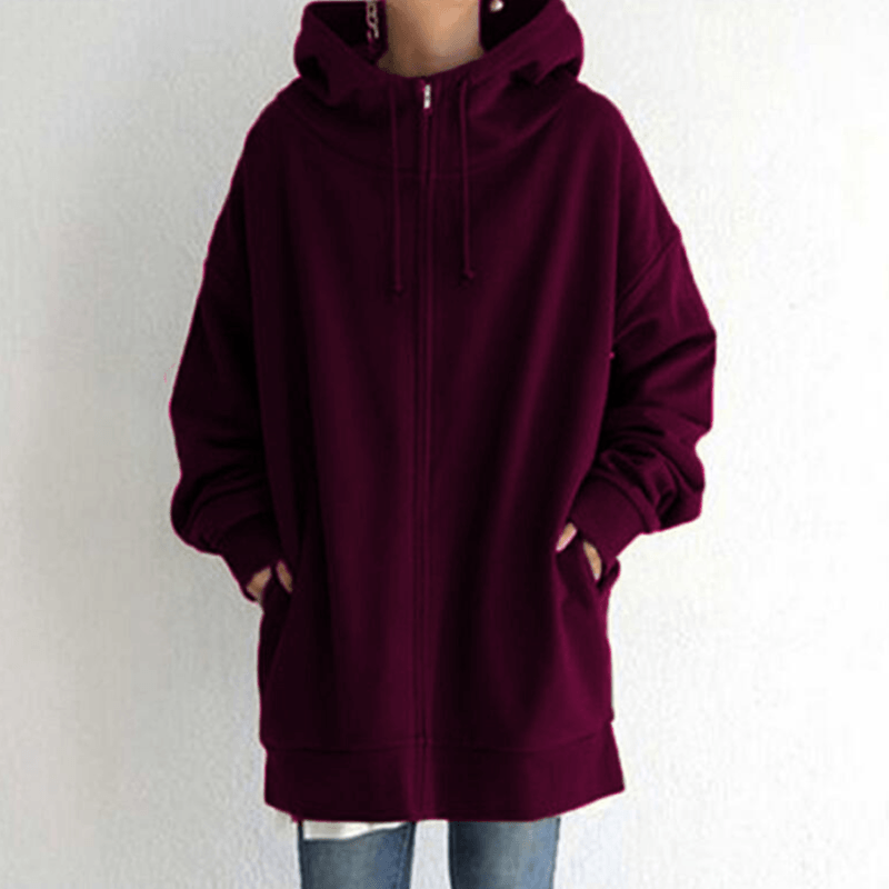 【🔥🔥🔥Livraison gratuite pour 2 pièces】Sweat à capuche zippé automne/hiver pour femmes avec capuche