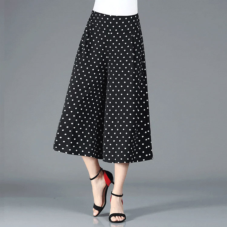💃2024 Culottes larges en mousseline plissée à taille élastique pour femmes💝