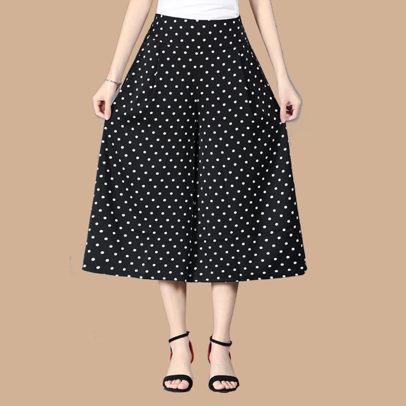 💃2024 Culottes larges en mousseline plissée à taille élastique pour femmes💝