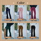 💖Pantalon de détente taille haute en velours côtelé micro slim à taille élastique