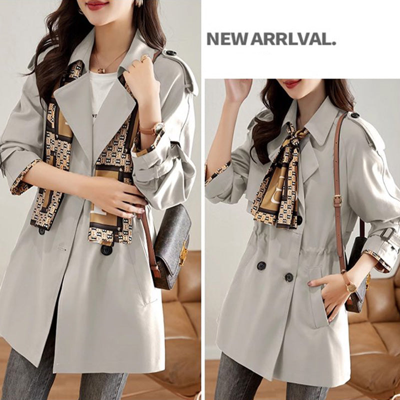🔥 49% OFF !!🔥Trench-coat mi-long amincissant à revers pour femmes💝ACHETEZ 2 ， LIVRAISON GRATUITE
