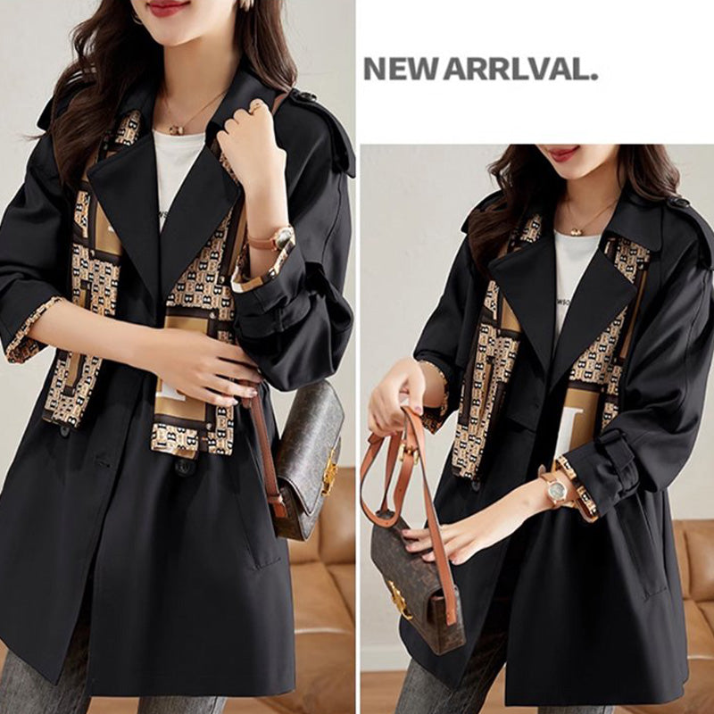 🔥 49% OFF !!🔥Trench-coat mi-long amincissant à revers pour femmes💝ACHETEZ 2 ， LIVRAISON GRATUITE