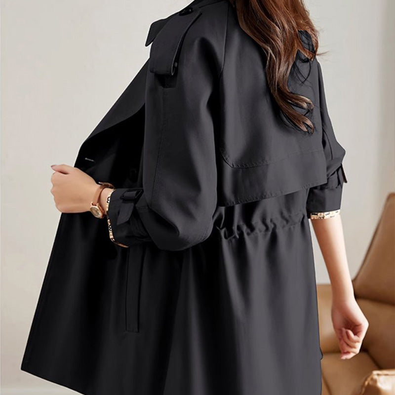 🔥 49% OFF !!🔥Trench-coat mi-long amincissant à revers pour femmes💝ACHETEZ 2 ， LIVRAISON GRATUITE