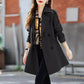 🔥 49% OFF !!🔥Trench-coat mi-long amincissant à revers pour femmes💝ACHETEZ 2 ， LIVRAISON GRATUITE