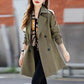 🔥 49% OFF !!🔥Trench-coat mi-long amincissant à revers pour femmes💝ACHETEZ 2 ， LIVRAISON GRATUITE
