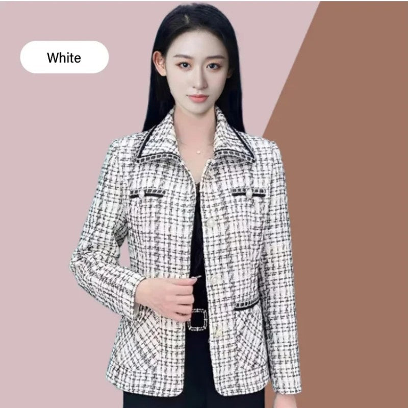💃Blazer Femme Imprimé Pied-de-Poule✨