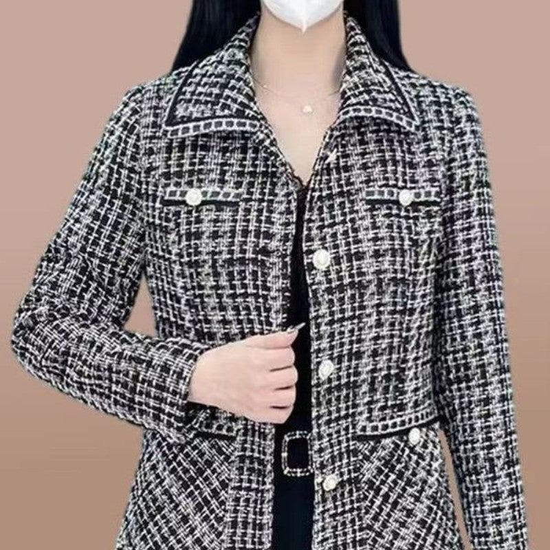 💃Blazer Femme Imprimé Pied-de-Poule✨