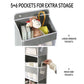 🏠 PROMO LIMITÉE -52% ! 📦 Organisateur Suspendu 5 Étagères Grande Capacité – Poches Maille, Flexible & Tissu Résistant Durable 🌿