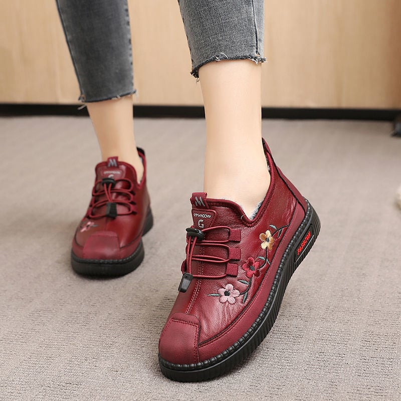 💝Mocassins en cuir et fourrure pour femme, doux et chauds