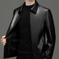 ✨Veste classique en cuir PU pour hommes avec fermeture à glissière sur le devant