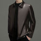 ✨Veste classique en cuir PU pour hommes avec fermeture à glissière sur le devant