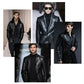 ✨Veste classique en cuir PU pour hommes avec fermeture à glissière sur le devant
