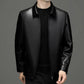 ✨Veste classique en cuir PU pour hommes avec fermeture à glissière sur le devant
